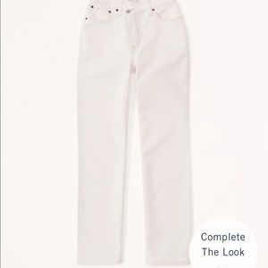 Abercrombie and Fitch white 90s straight jeans